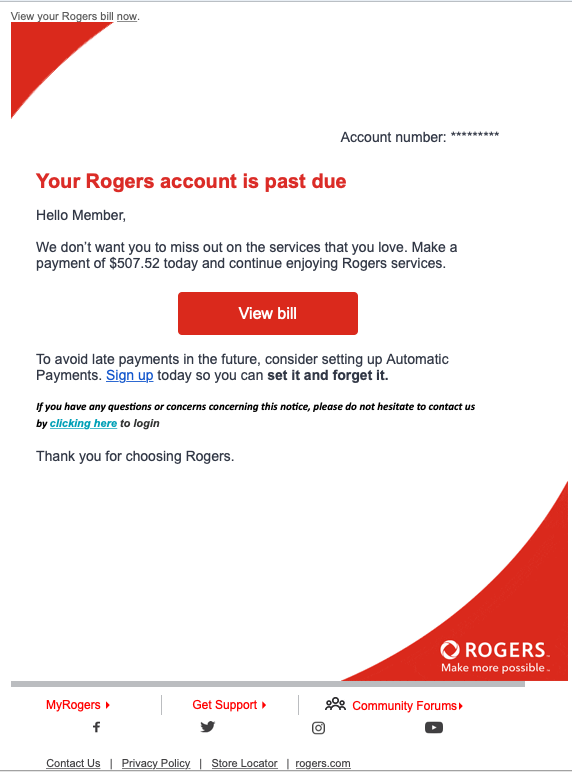 Rogers Phishing
