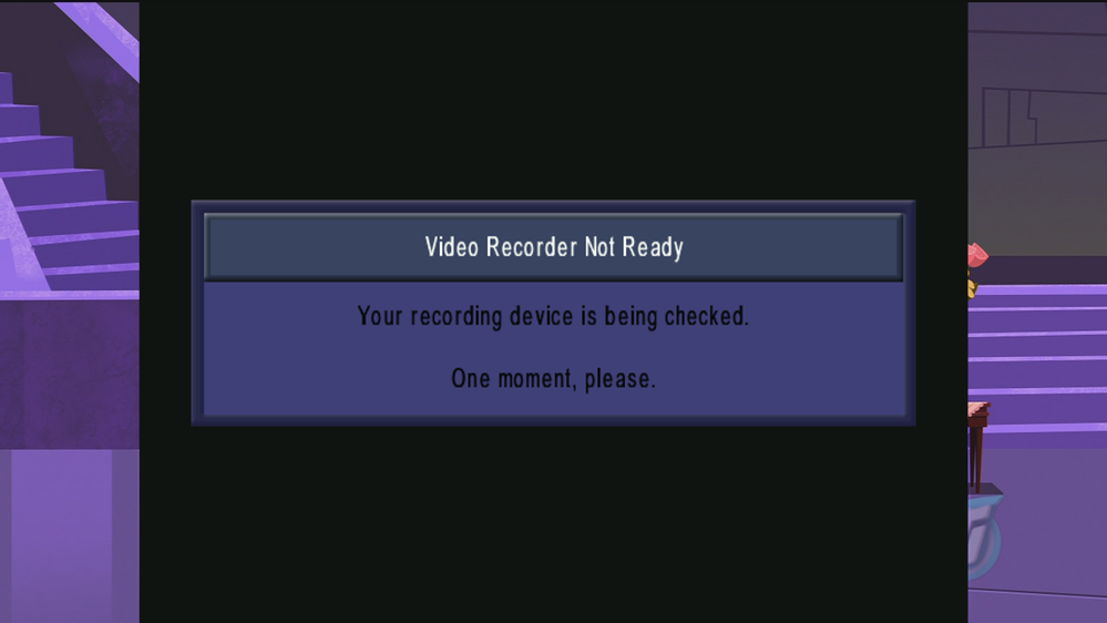 Video Recorder Not Ready