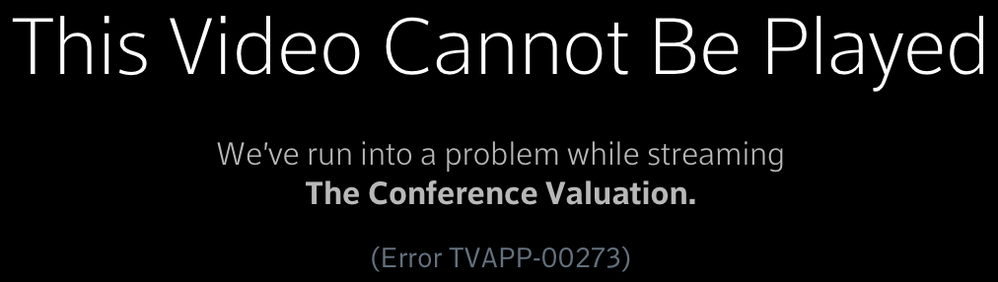 Error TVAPP-00268