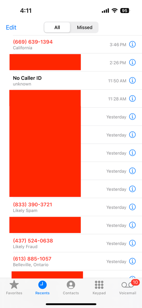 Spam Call Log 1