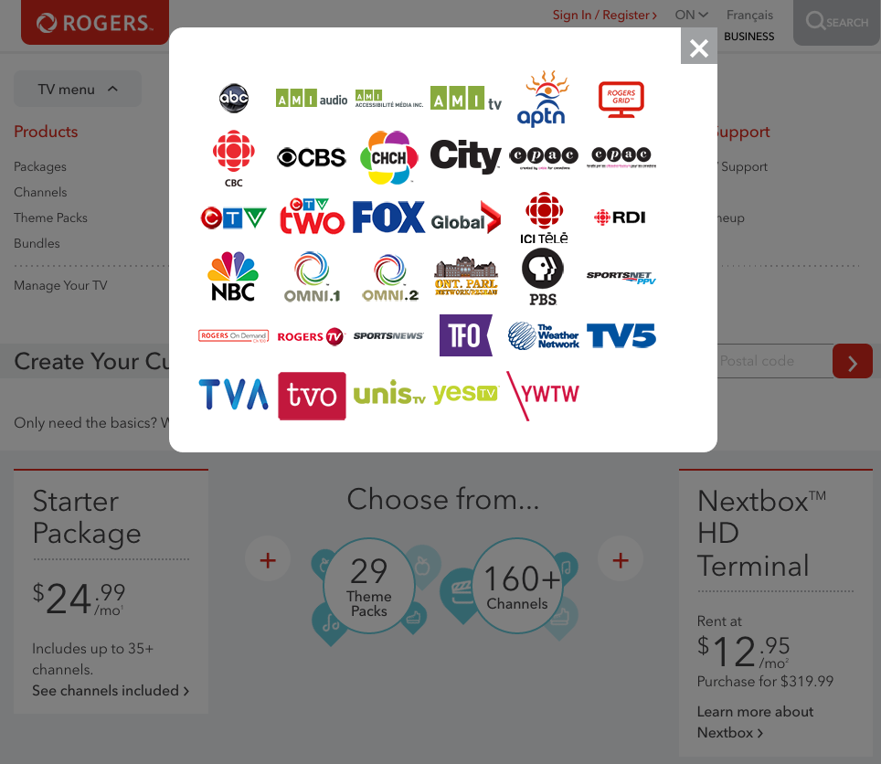 Solved Starter package channels Rogers Community