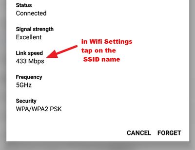 Link speed on WiFi 802.11Ac/5Ghz